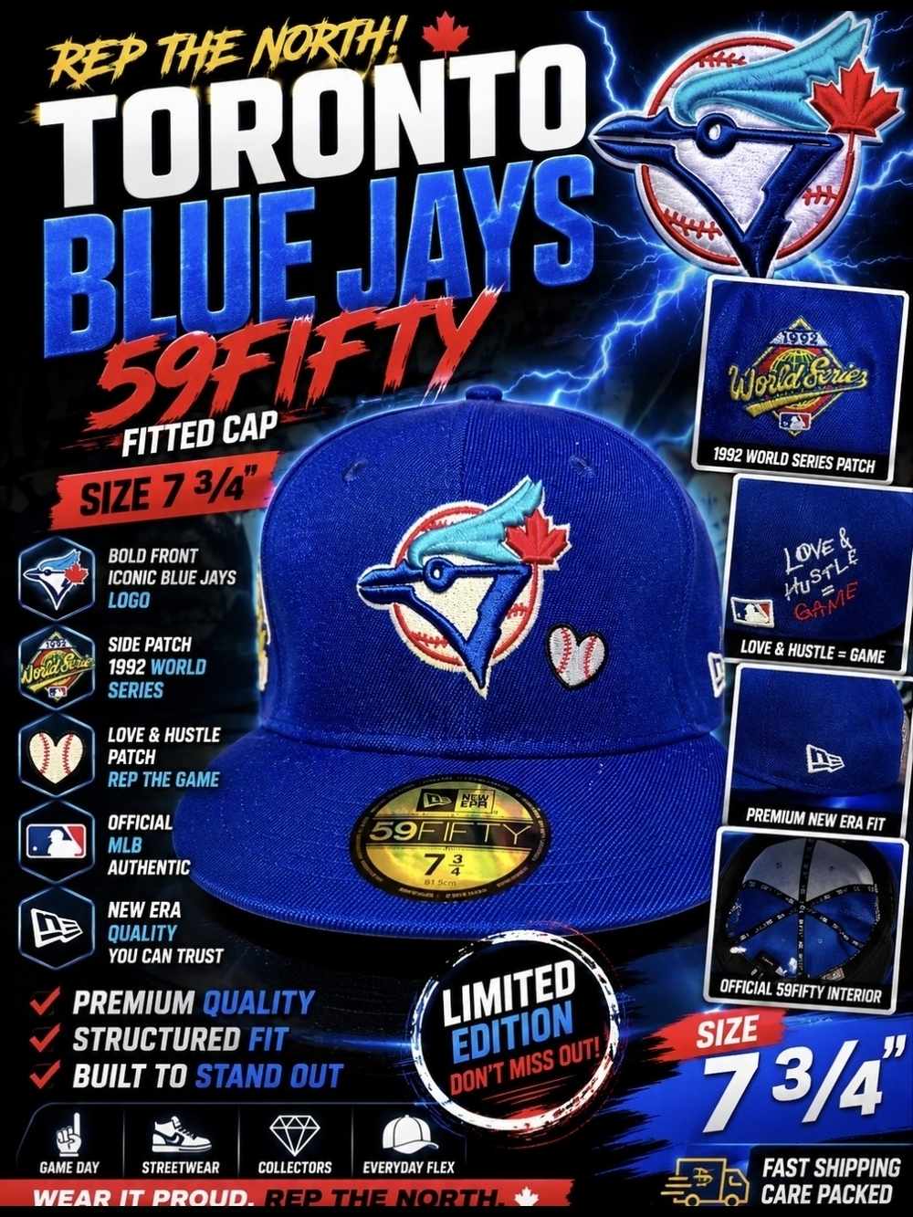 New Era Toronto Blue Jays 59FIFTY Fitted Cap - Royal Blue